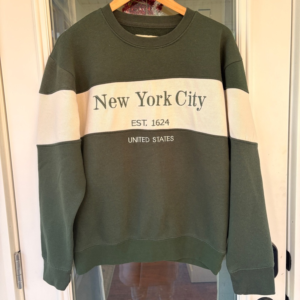 New York Popular NYC New Preppy Blokecore Sweatshirt Size M
